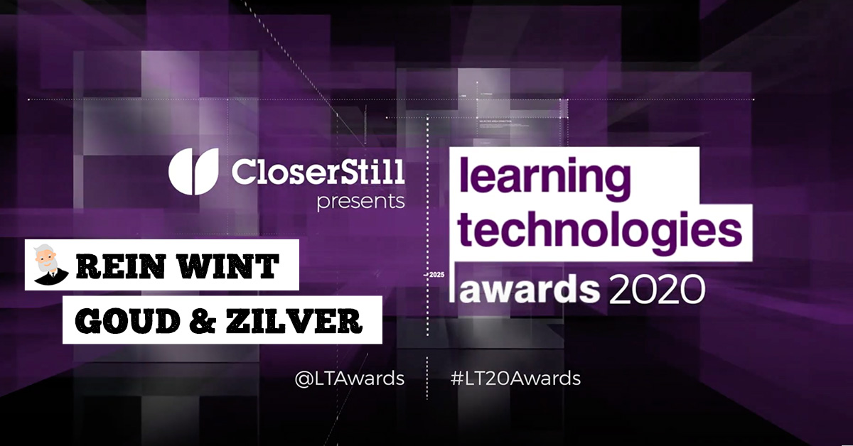 Leerplatform REIN wint goud en zilver bij de Learning Technologies Awards